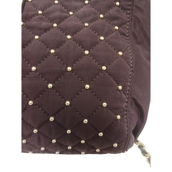 Juicy Couture Quilted Studded Chain Crossbody Shoulder Bag w TASSLE Brown Gold - Picture 9 of 16